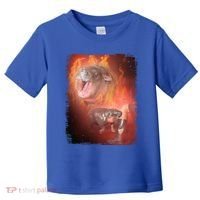 Moo Deng Bouncy Pig In Thai Fire Picture The Cute Baby Hippo Toddler T-Shirt thumb 0