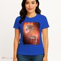 Moo Deng Bouncy Pig In Thai Fire Picture The Cute Baby Hippo Women's T-Shirt thumb 4