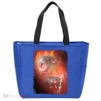Moo Deng Bouncy Pig In Thai Fire Picture The Cute Baby Hippo Tote Bag thumb 0