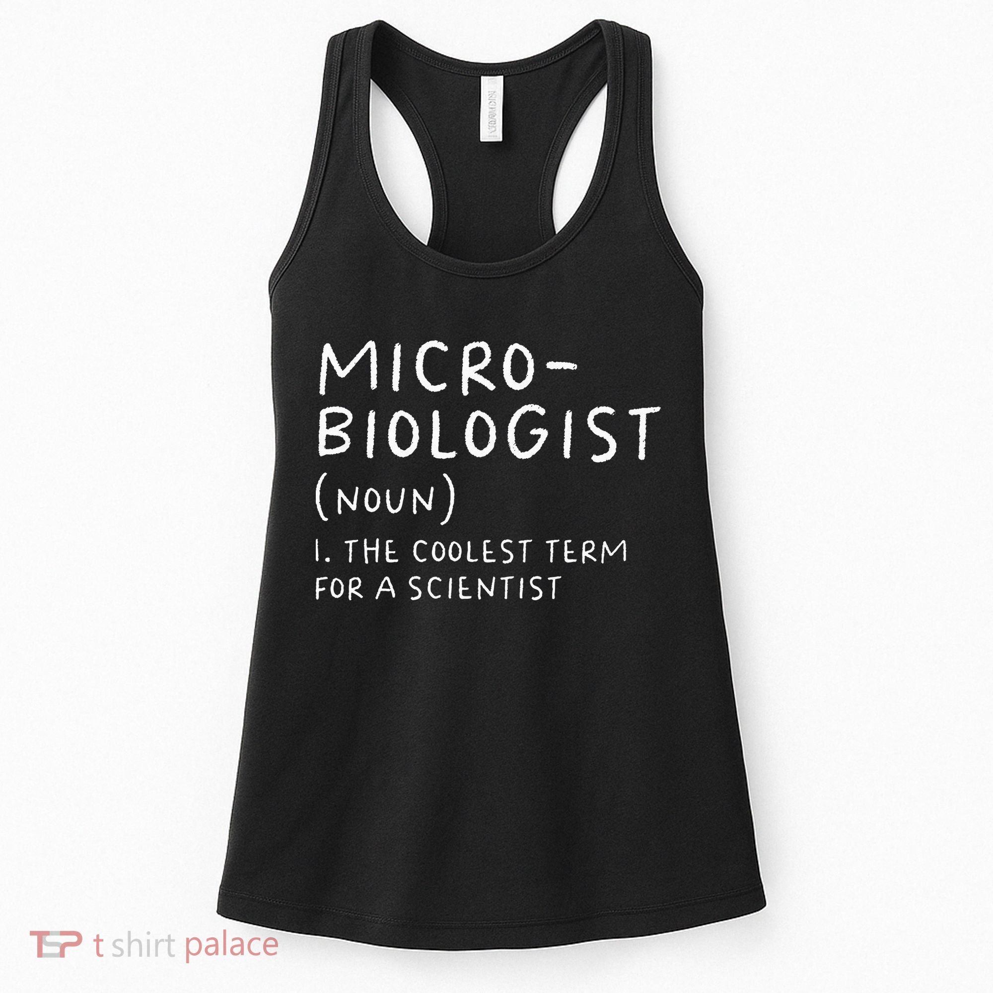 Microbiologist Definition Biology Scientist Science Teacher Women's Tank Top