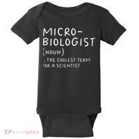 Microbiologist Definition Biology Scientist Science Teacher Baby Bodysuit thumb 0