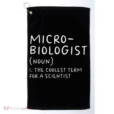 Microbiologist Definition Biology Scientist Science Teacher Golf Towel