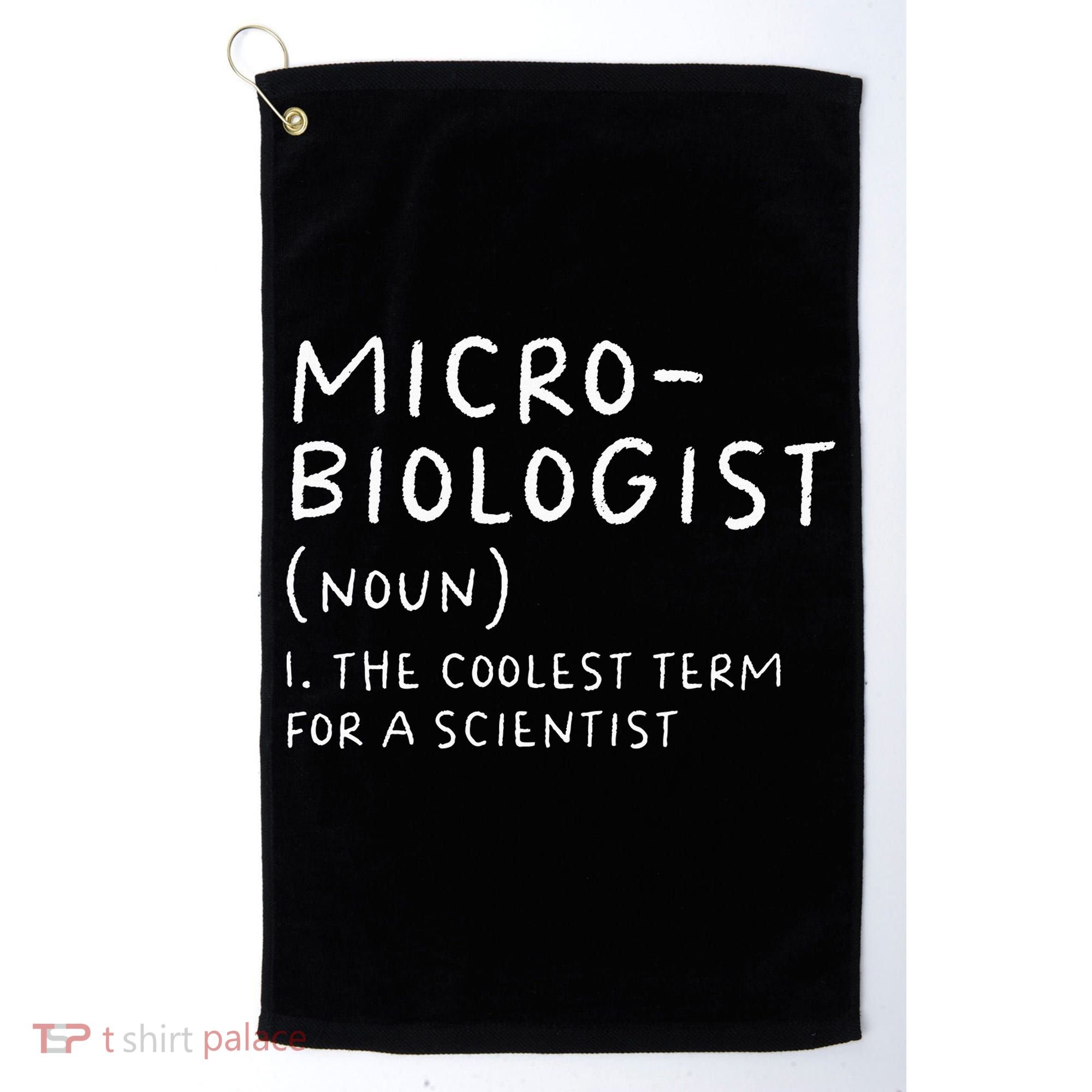 Microbiologist Definition Biology Scientist Science Teacher Golf Towel