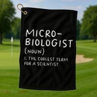 Microbiologist Definition Biology Scientist Science Teacher Golf Towel thumb 1