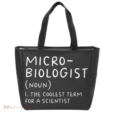 Microbiologist Definition Biology Scientist Science Teacher Tote Bag