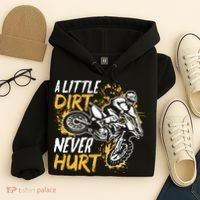 Motocross Dirt Bike A Little Dirt Never Hurt Hoodie thumb 4