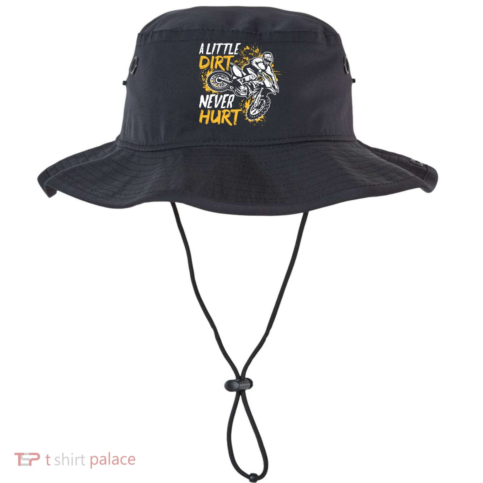 Motocross Dirt Bike A Little Dirt Never Hurt Bucket Hat