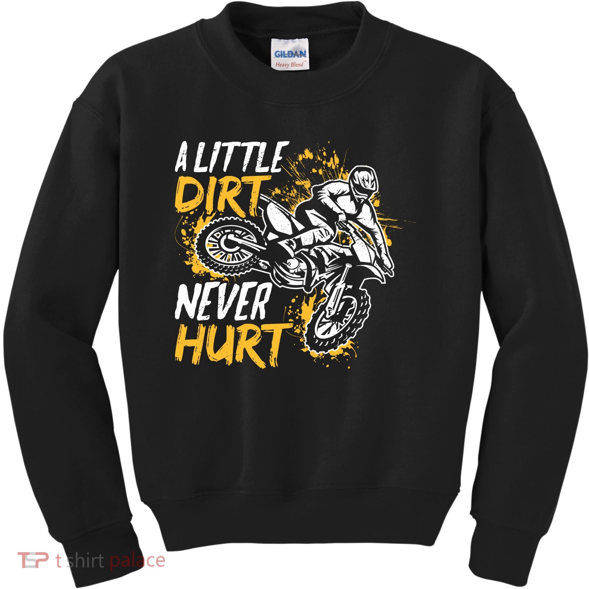 Motocross Dirt Bike A Little Dirt Never Hurt Kids Sweatshirt