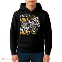 Motocross Dirt Bike A Little Dirt Never Hurt Kids Hoodie thumb 4