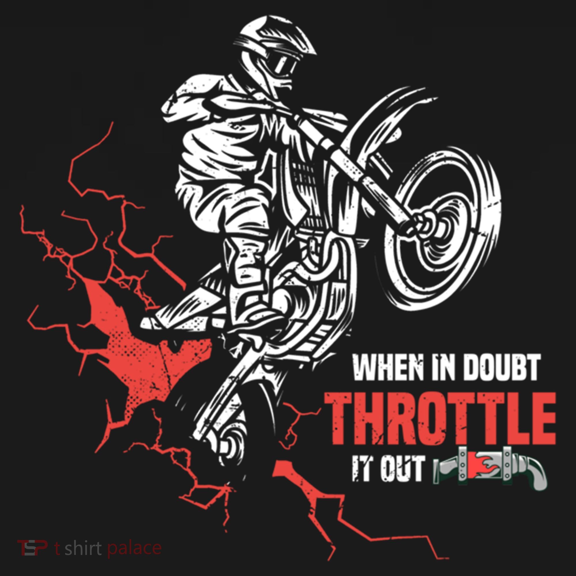Motocross Dirt Bike When In Doubt Throttle It Out Gift Dirtbike Gift Doggie Tank