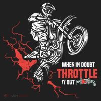 Motocross Dirt Bike When In Doubt Throttle It Out Gift Dirtbike Gift Hat thumb 2