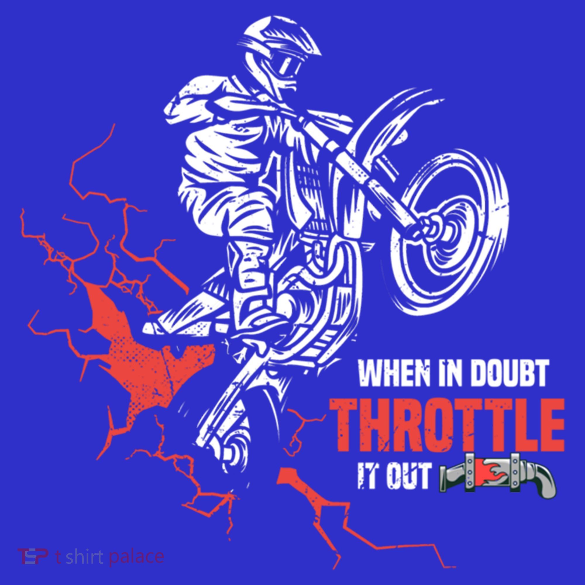 Motocross Dirt Bike When In Doubt Throttle It Out Gift Dirtbike Gift Women's Tank Top