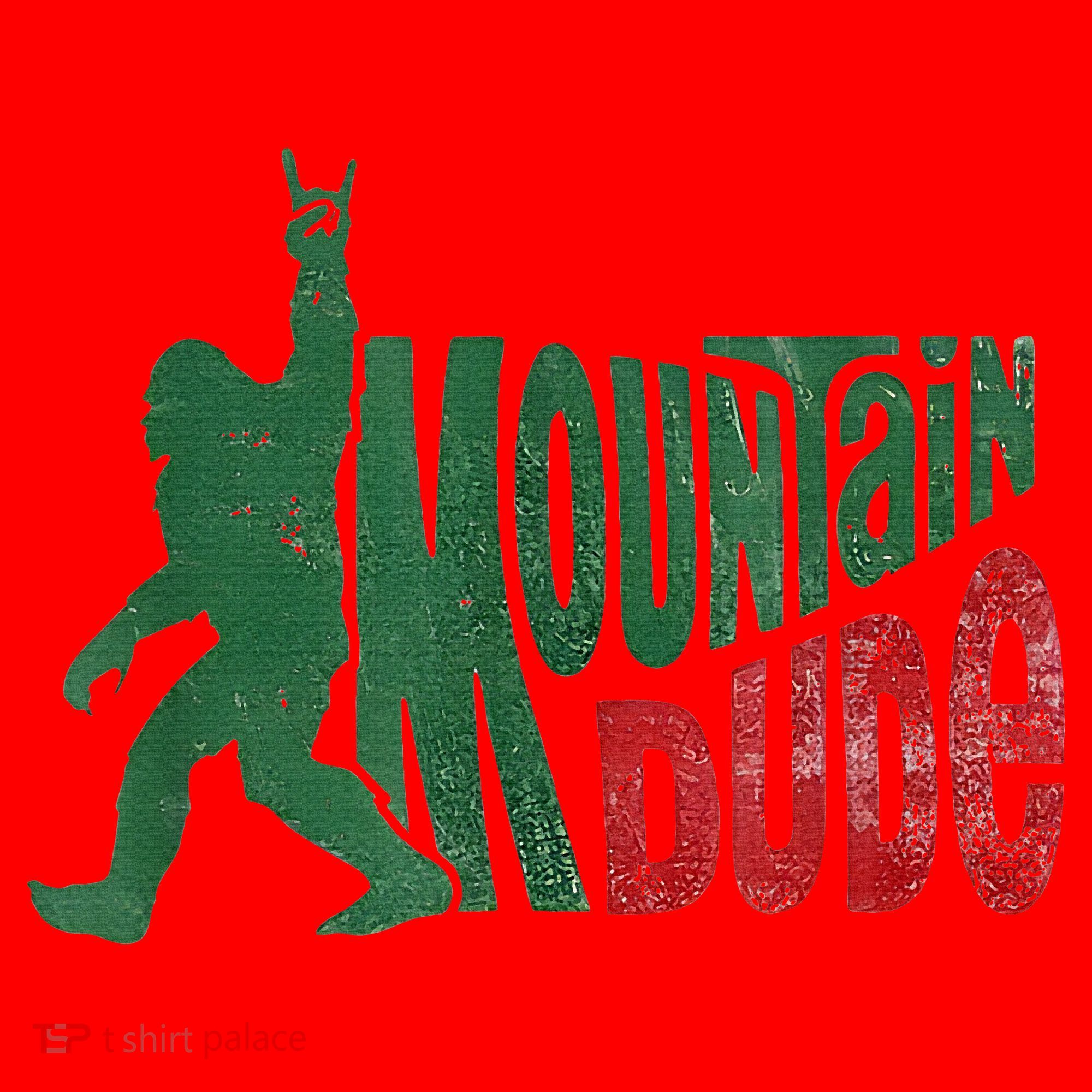 Mountain Dude Bigfoot Sasquatch Rock On Santa Hat