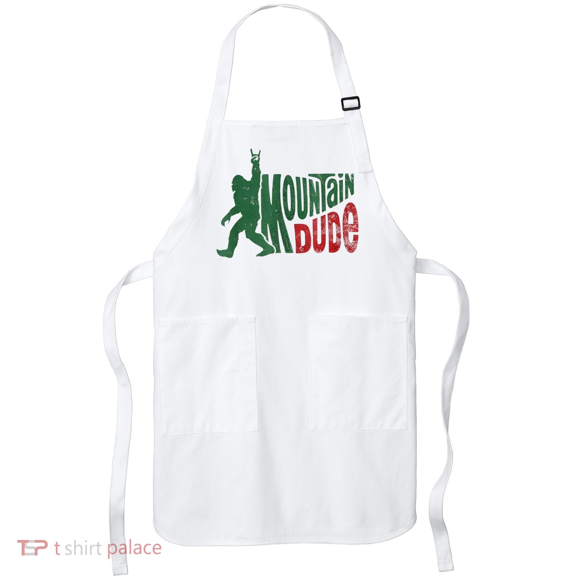 Mountain Dude Bigfoot Sasquatch Rock On Apron