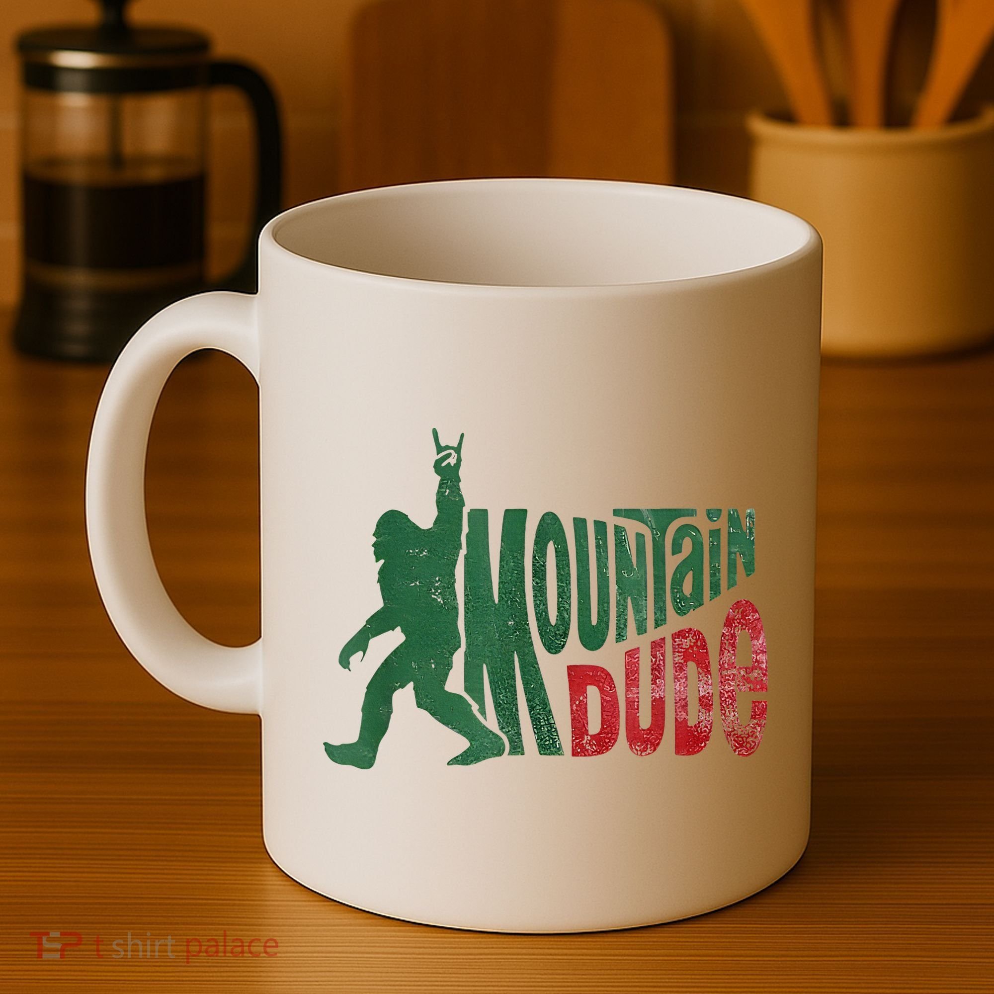 Mountain Dude Bigfoot Sasquatch Rock On Coffee Mug