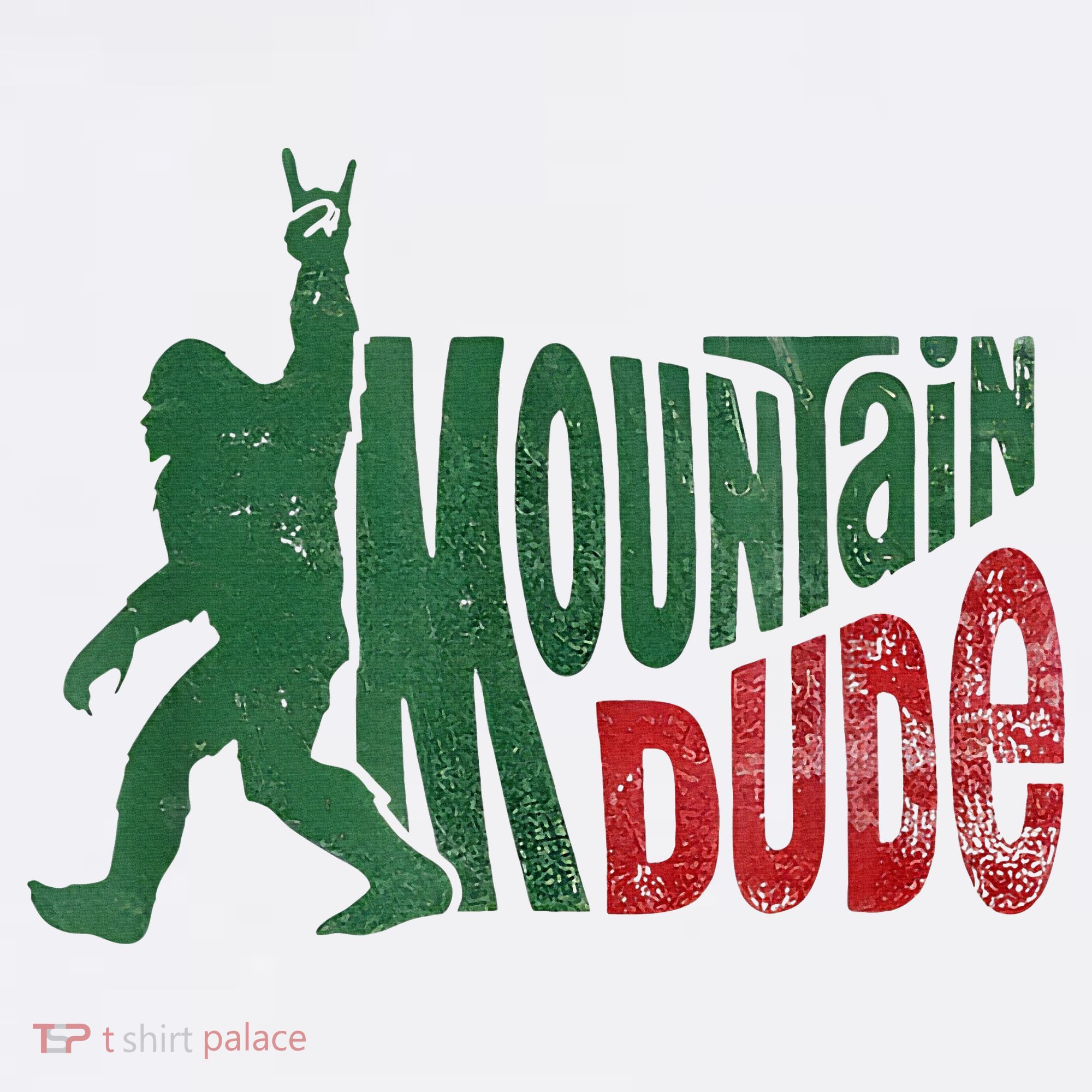 Mountain Dude Bigfoot Sasquatch Rock On Pajama Set