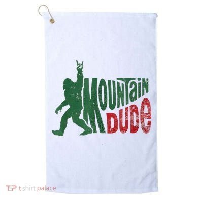 Mountain Dude Bigfoot Sasquatch Rock On Golf Towel