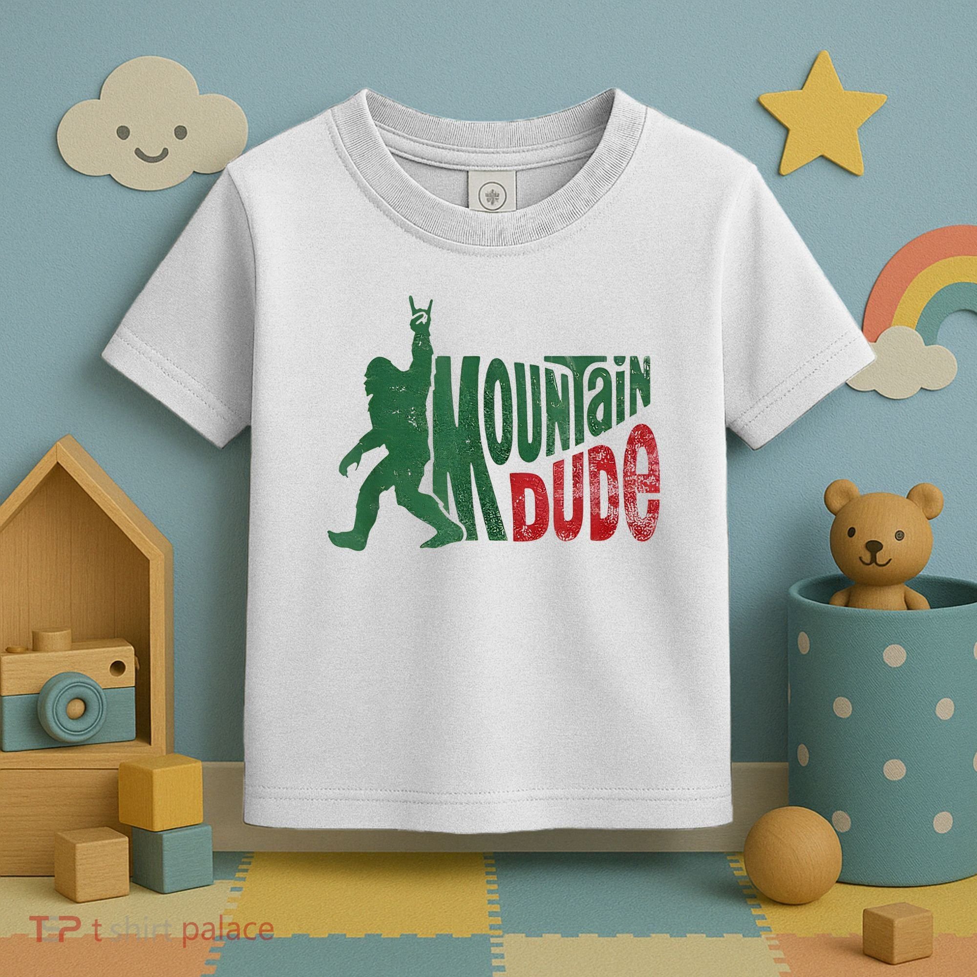 Mountain Dude Bigfoot Sasquatch Rock On Toddler T-Shirt