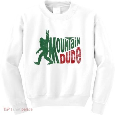 Mountain Dude Bigfoot Sasquatch Rock On Kids Sweatshirt