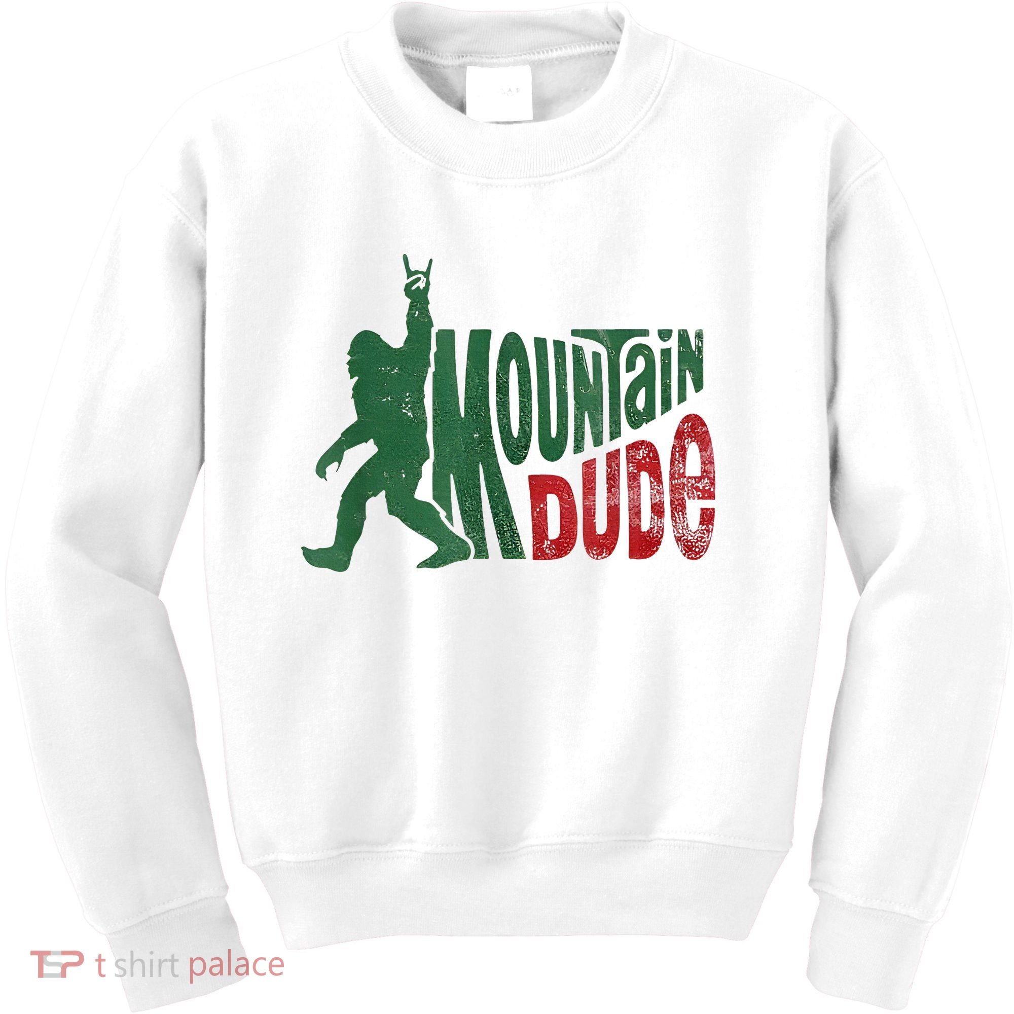 Mountain Dude Bigfoot Sasquatch Rock On Kids Sweatshirt