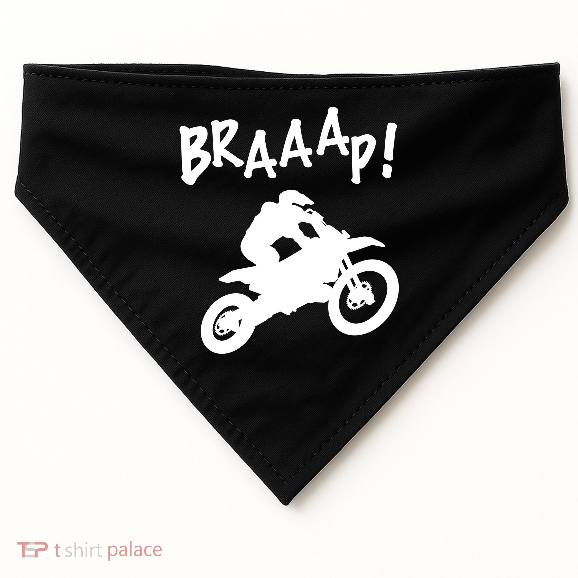 Motocross Dirt Bike Braaap Gift USA-Made Doggie Bandana