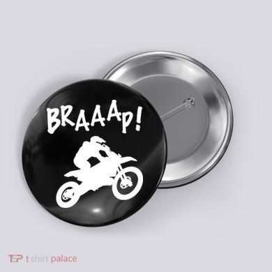 Motocross Dirt Bike Braaap Gift Button