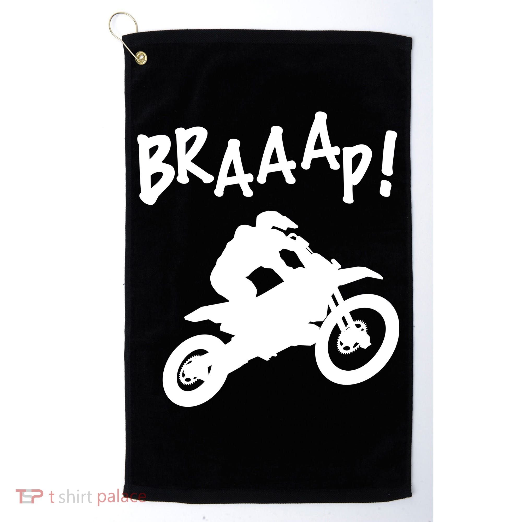 Motocross Dirt Bike Braaap Gift Golf Towel