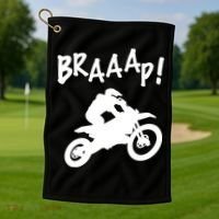 Motocross Dirt Bike Braaap Gift Golf Towel thumb 1