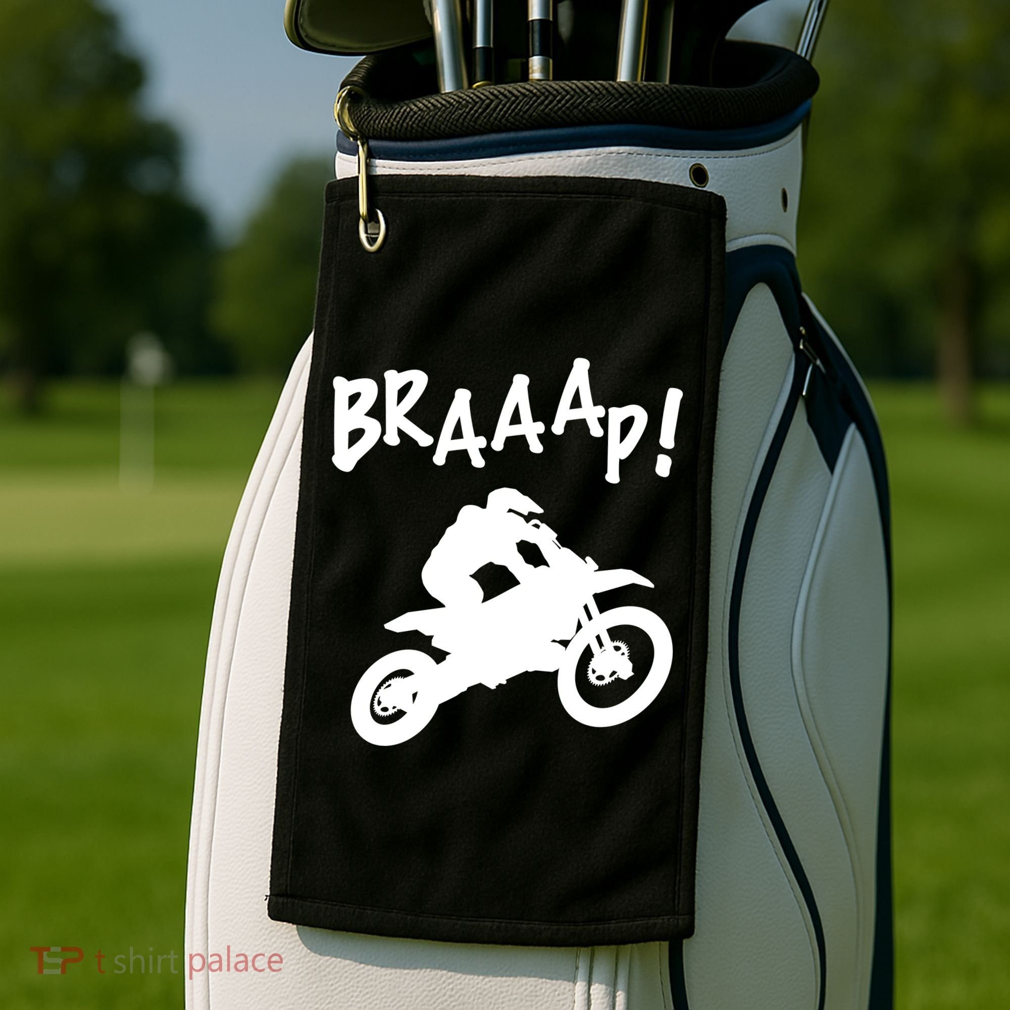 Motocross Dirt Bike Braaap Gift Golf Towel