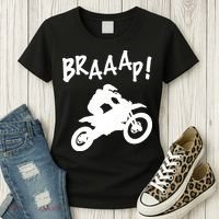 Motocross Dirt Bike Braaap Gift Women's T-Shirt thumb 3