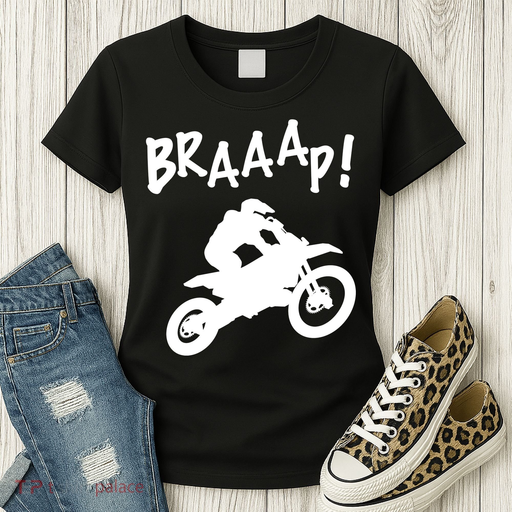 Motocross Dirt Bike Braaap Gift Women's T-Shirt