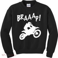 Motocross Dirt Bike Braaap Gift Kids Sweatshirt thumb 0