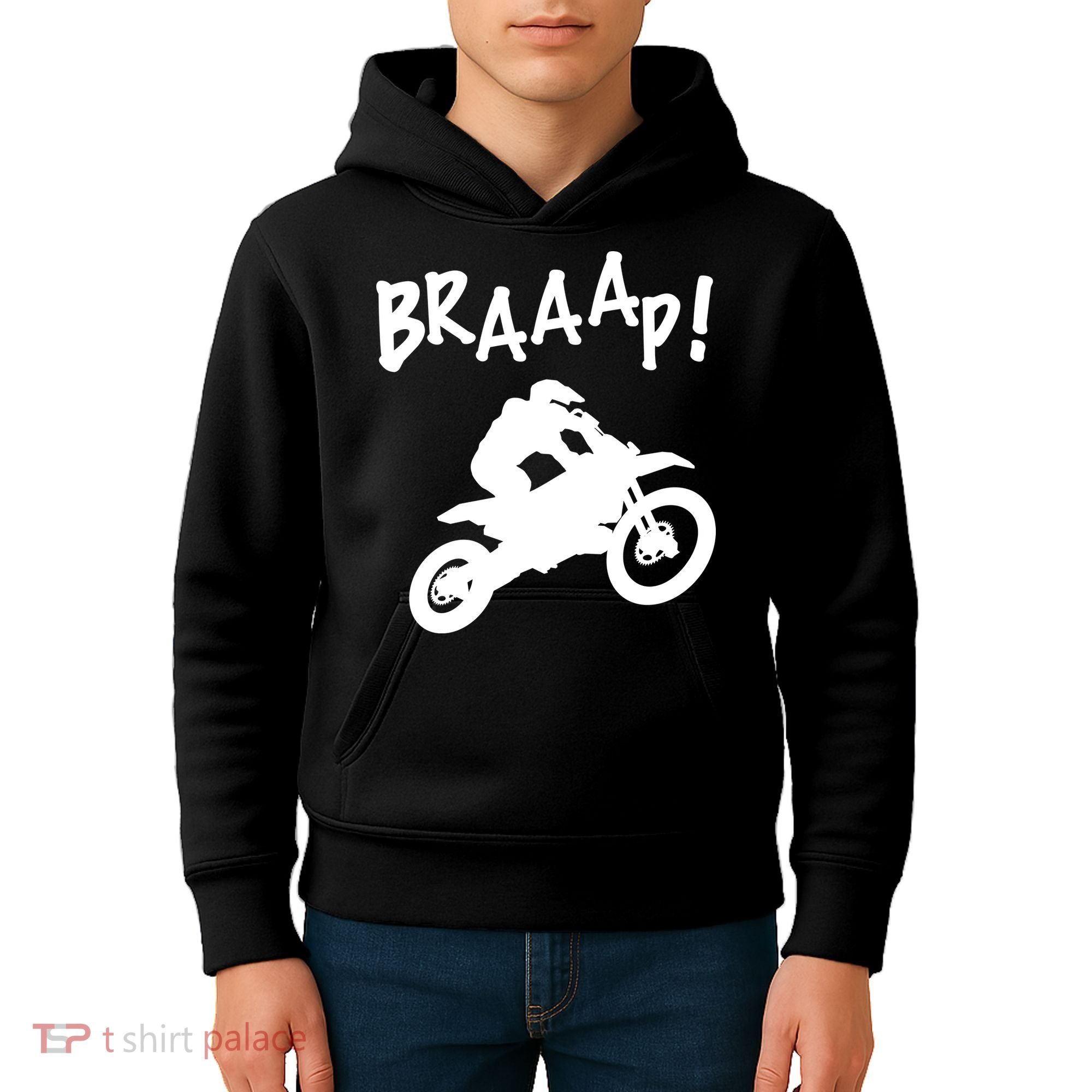 Motocross Dirt Bike Braaap Gift Kids Hoodie