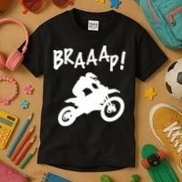 Motocross Dirt Bike Braaap Gift Kids T-Shirt thumb 3