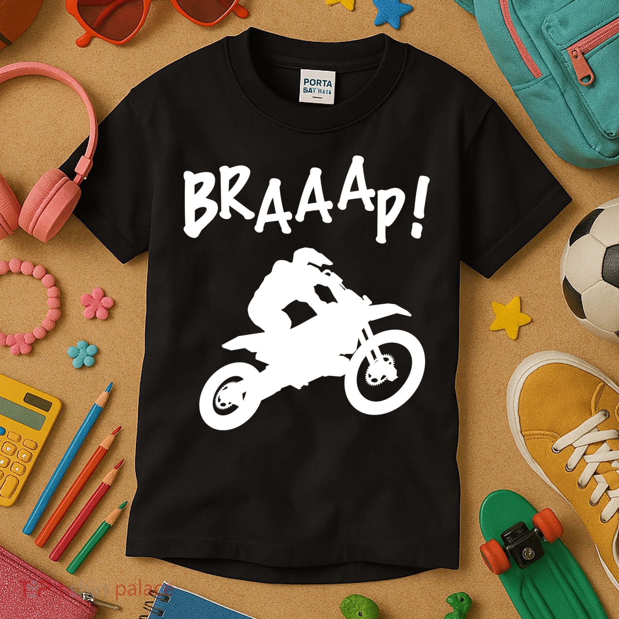 Motocross Dirt Bike Braaap Gift Kids T-Shirt