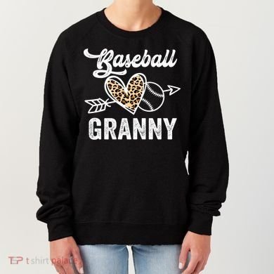 Mothers Day Baseball Granny Leopard Gift Women's Sweatshirt