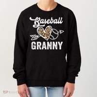 Mothers Day Baseball Granny Leopard Gift Women's Sweatshirt thumb 0