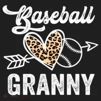 Mothers Day Baseball Granny Leopard Gift Women's Sweatshirt thumb 2