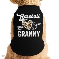 Mothers Day Baseball Granny Leopard Gift Doggie Tank thumb 0
