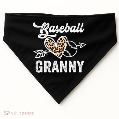 Mothers Day Baseball Granny Leopard Gift USA-Made Doggie Bandana