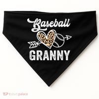Mothers Day Baseball Granny Leopard Gift USA-Made Doggie Bandana thumb 0