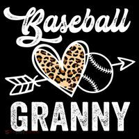 Mothers Day Baseball Granny Leopard Gift Pajama Set thumb 2