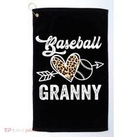 Mothers Day Baseball Granny Leopard Gift Golf Towel thumb 0