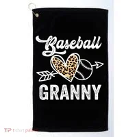 Mothers Day Baseball Granny Leopard Gift Golf Towel thumb 0