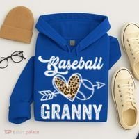 Mothers Day Baseball Granny Leopard Gift Hoodie thumb 4