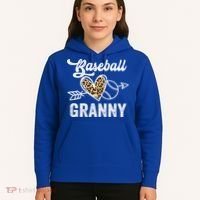 Mothers Day Baseball Granny Leopard Gift Hoodie thumb 5
