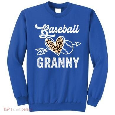 Mothers Day Baseball Granny Leopard Gift Sweatshirt