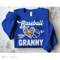 Mothers Day Baseball Granny Leopard Gift Sweatshirt thumb 2
