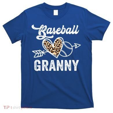 Mothers Day Baseball Granny Leopard Gift T-Shirt