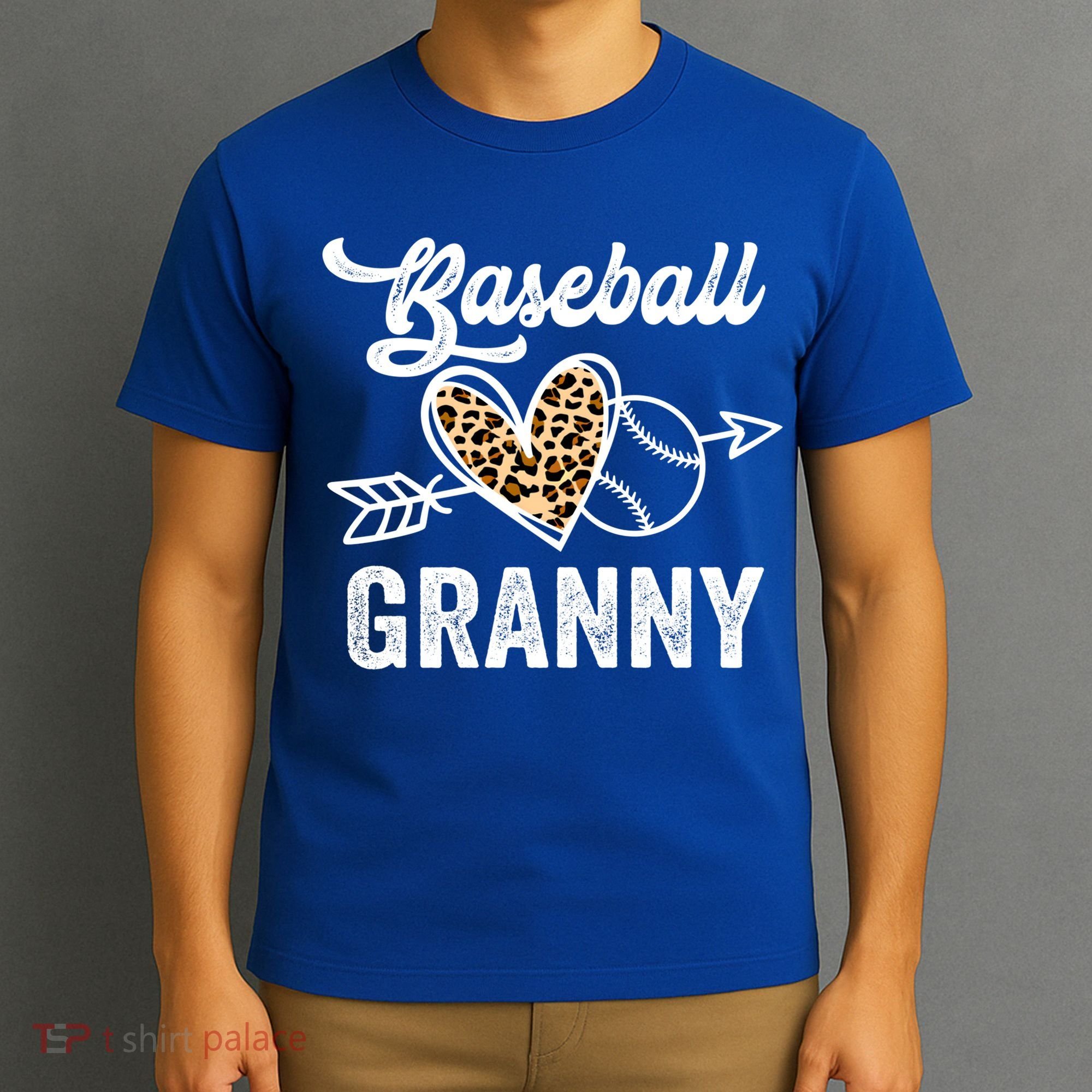 Mothers Day Baseball Granny Leopard Gift T-Shirt